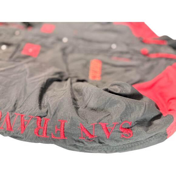 Vintage 1990s San Francisco 49ers Hooded Puffer Jacket – NFL – Men’s XL - Picture 3 of 11
